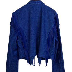 Vintage Western Collection Fringe Denim Blazer